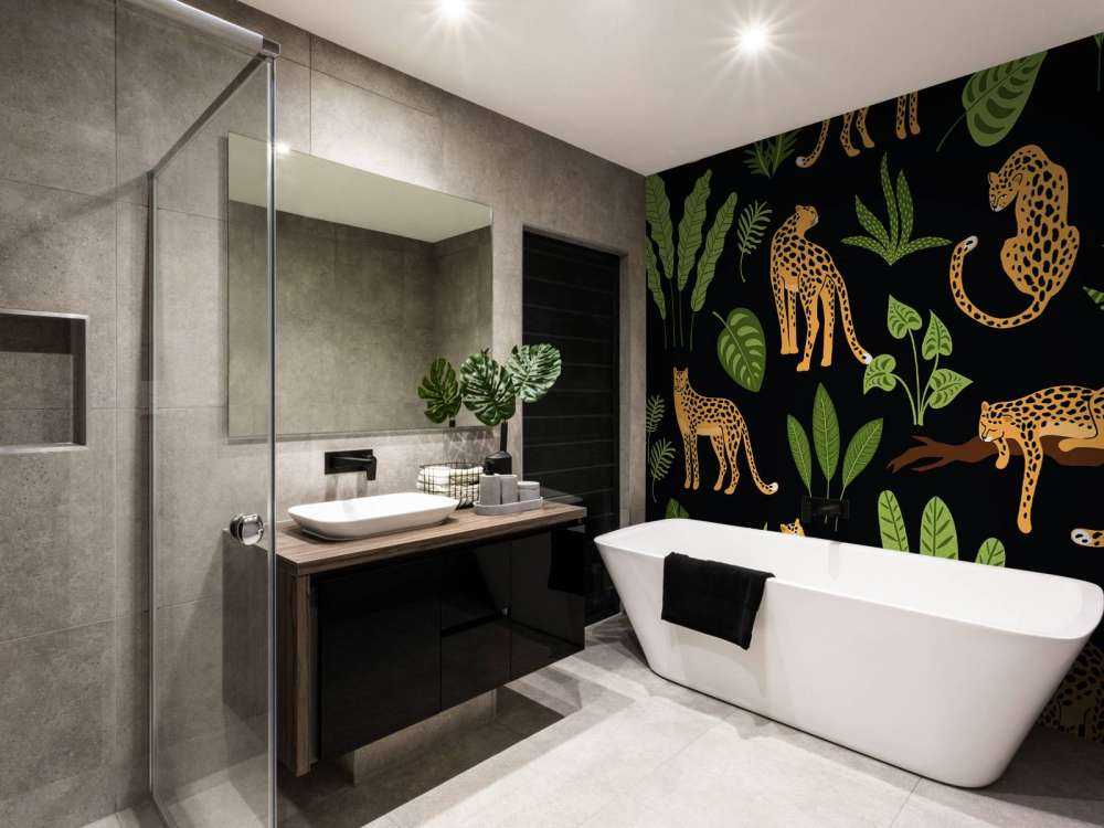 Luipaard Patroon met bladeren