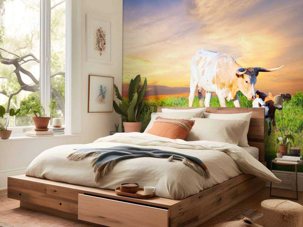 Koe en Kalf zonsondergang