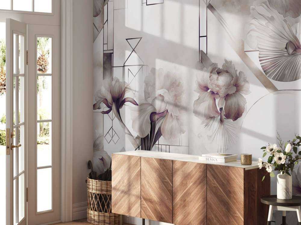 Watercolor Geometry Brown