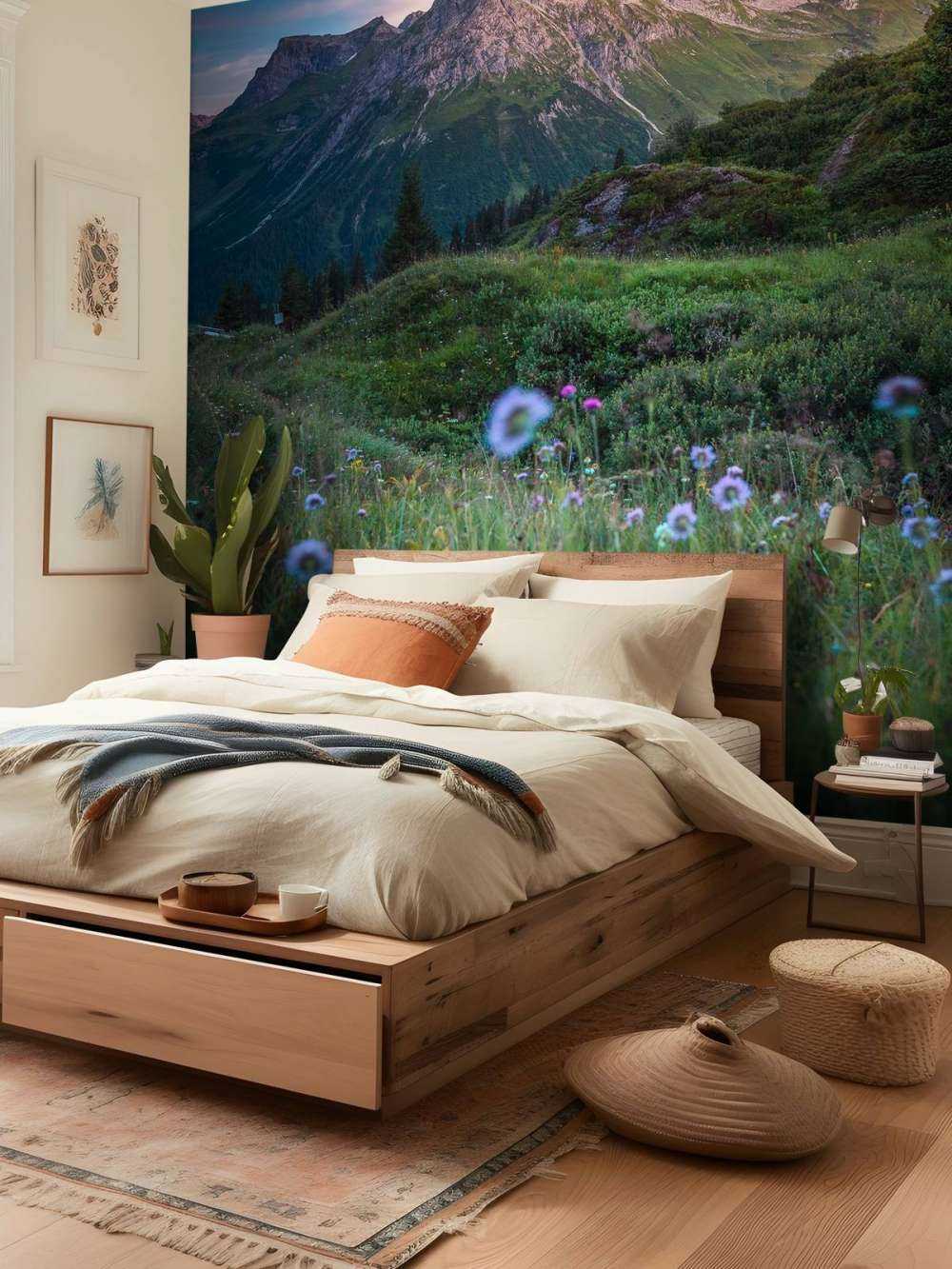 Avondlicht over bloemenvallei