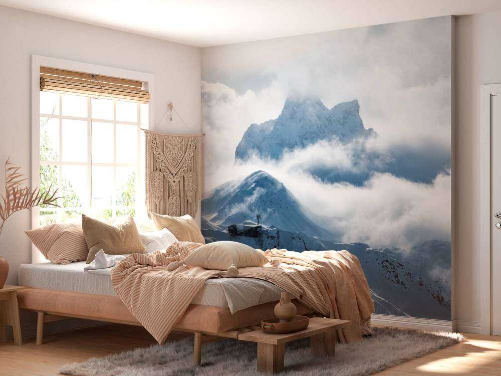 Mist over winterbergtoppen