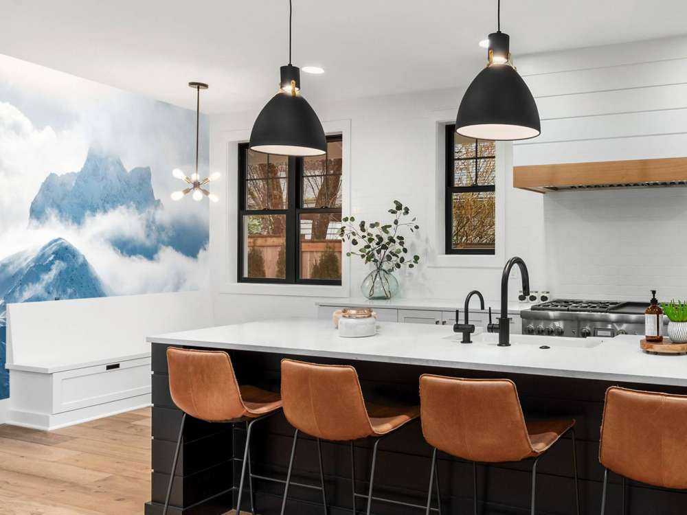 Mist over winterbergtoppen