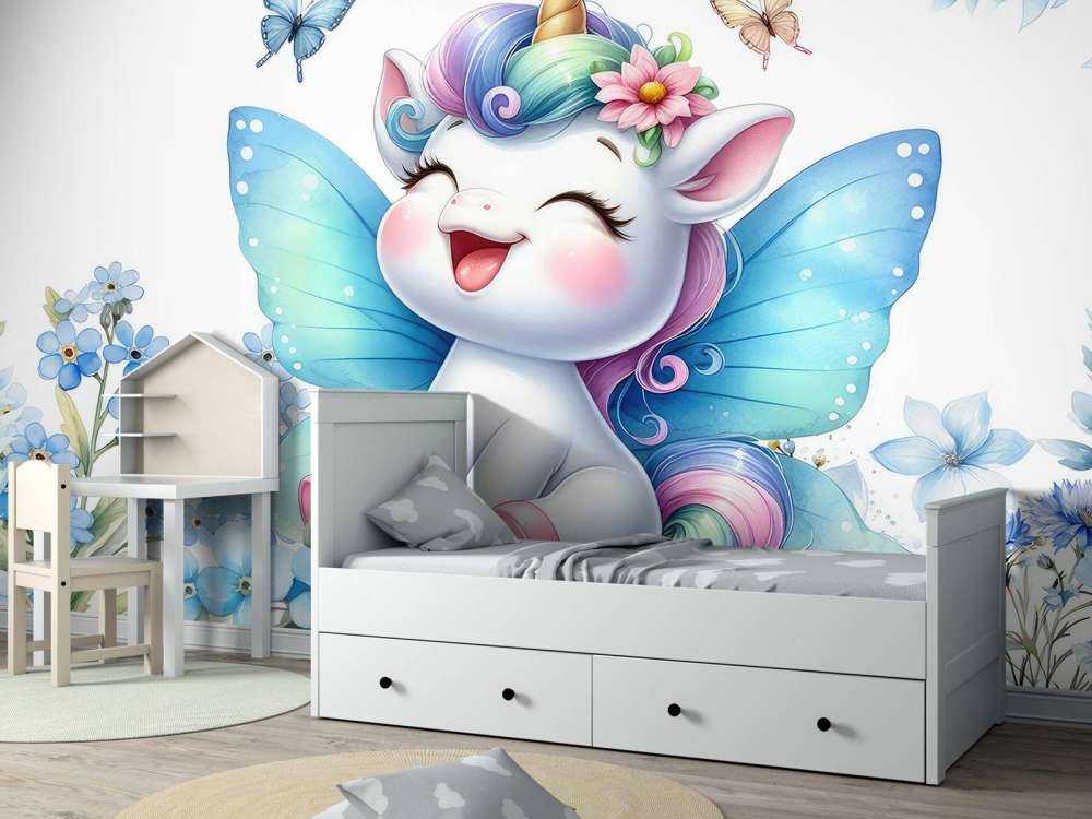 Blije Feeën Eenhoorn en Bloemen