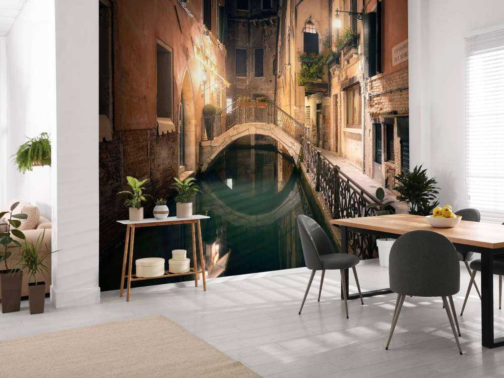 Verlichte Brug van Venetië