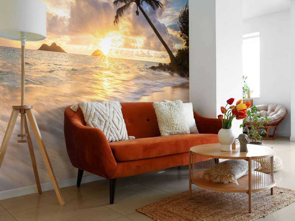 Langzaam licht op tropisch strand