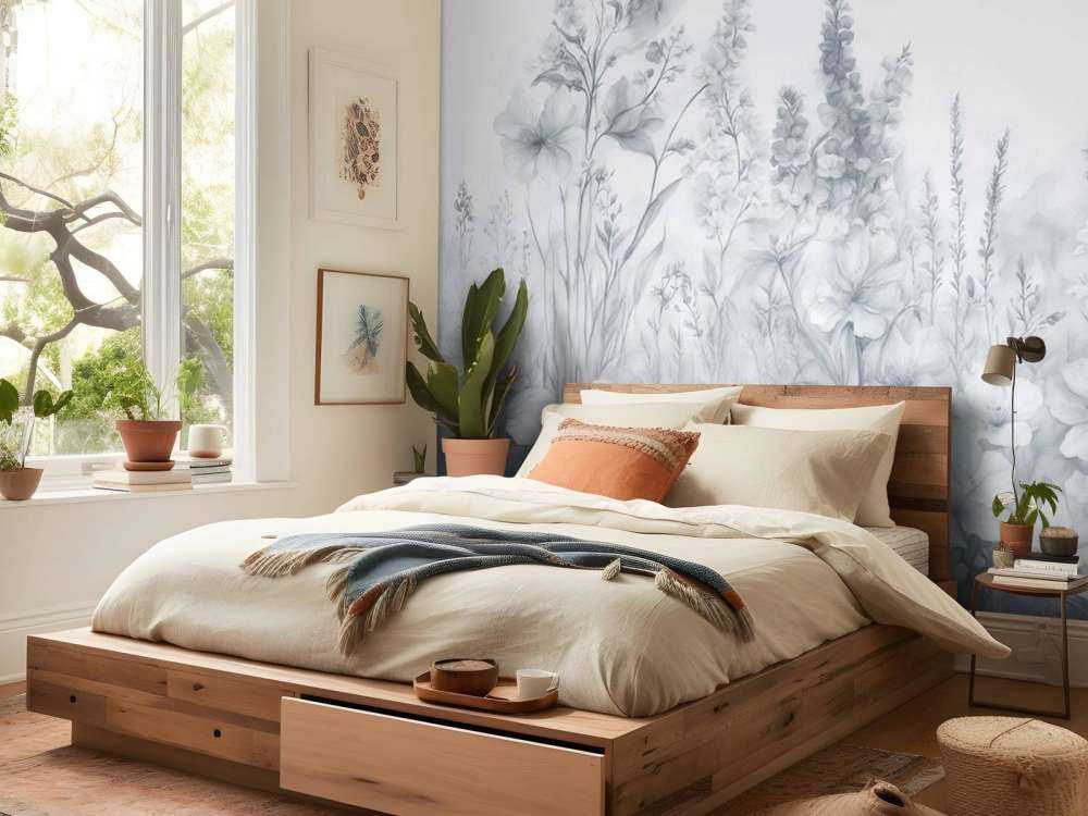 Tender English garden - blue