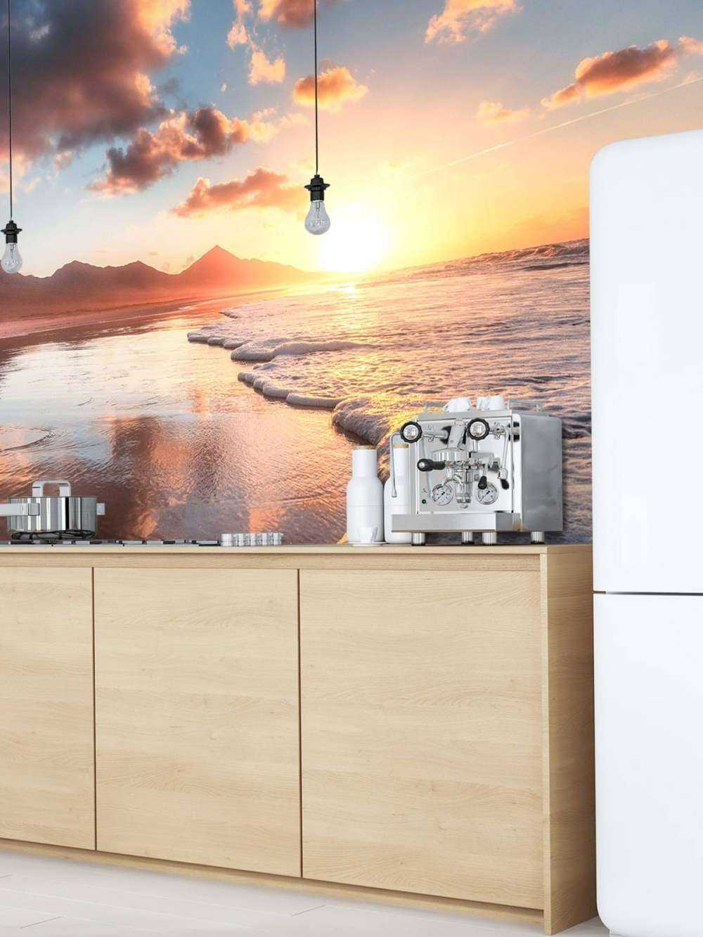 Gouden Zonsondergang Aan Zee