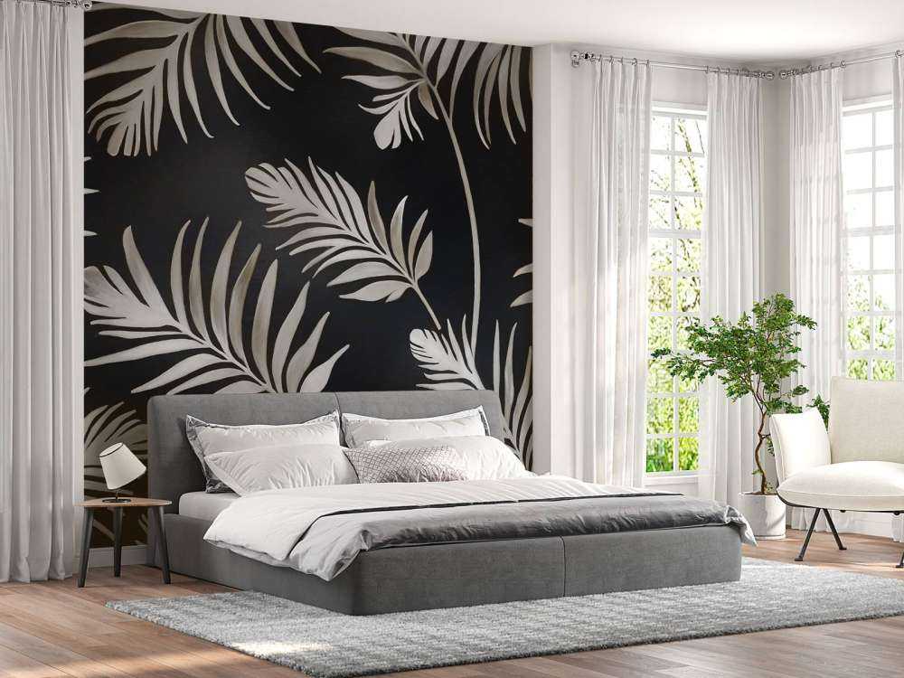 Golden leaves on dark Silver