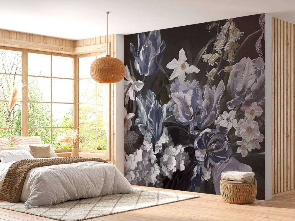 Bouquet with pions Blue