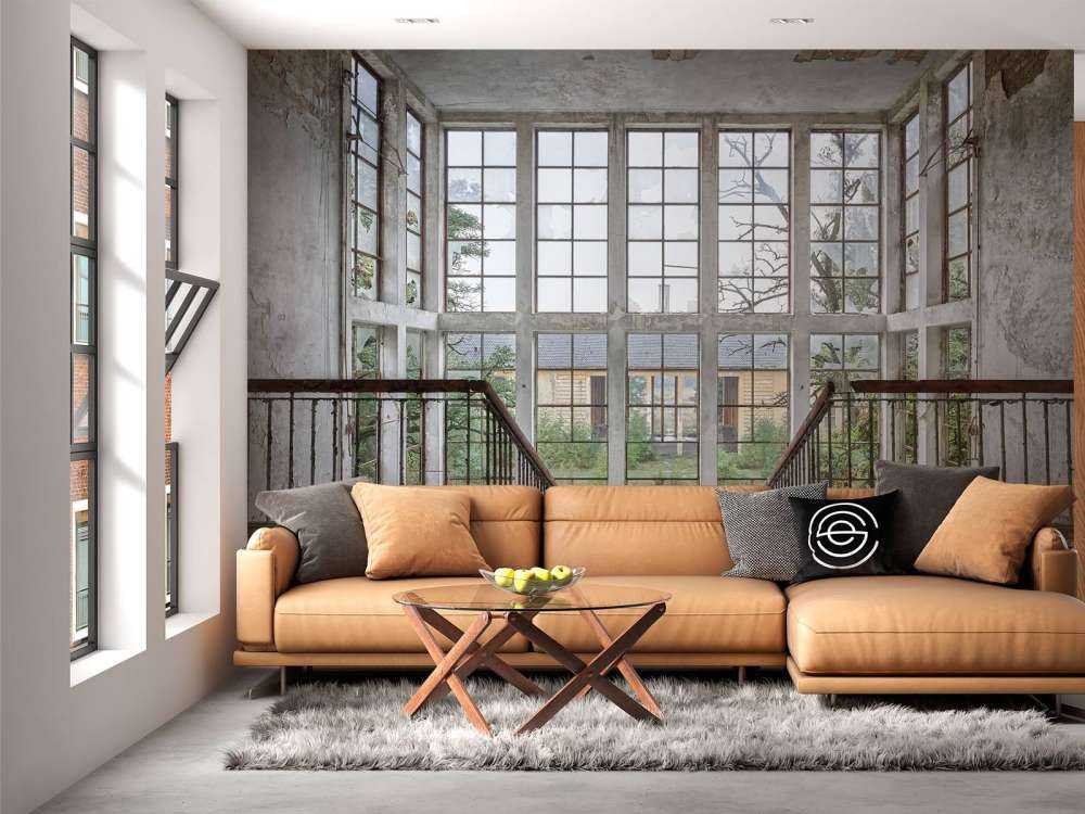 Trap in verlaten gebouw