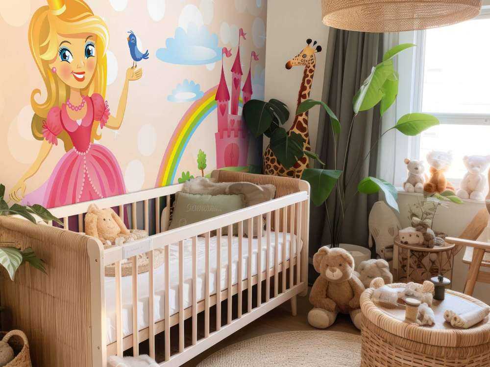 Prinses bij een sprookjeskasteel