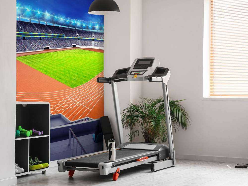 Atletiekstadion in de avond