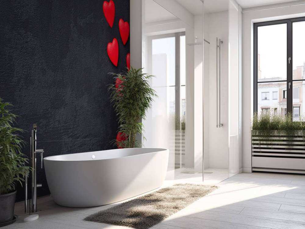 Rode hartjes op een donkere achtergrond