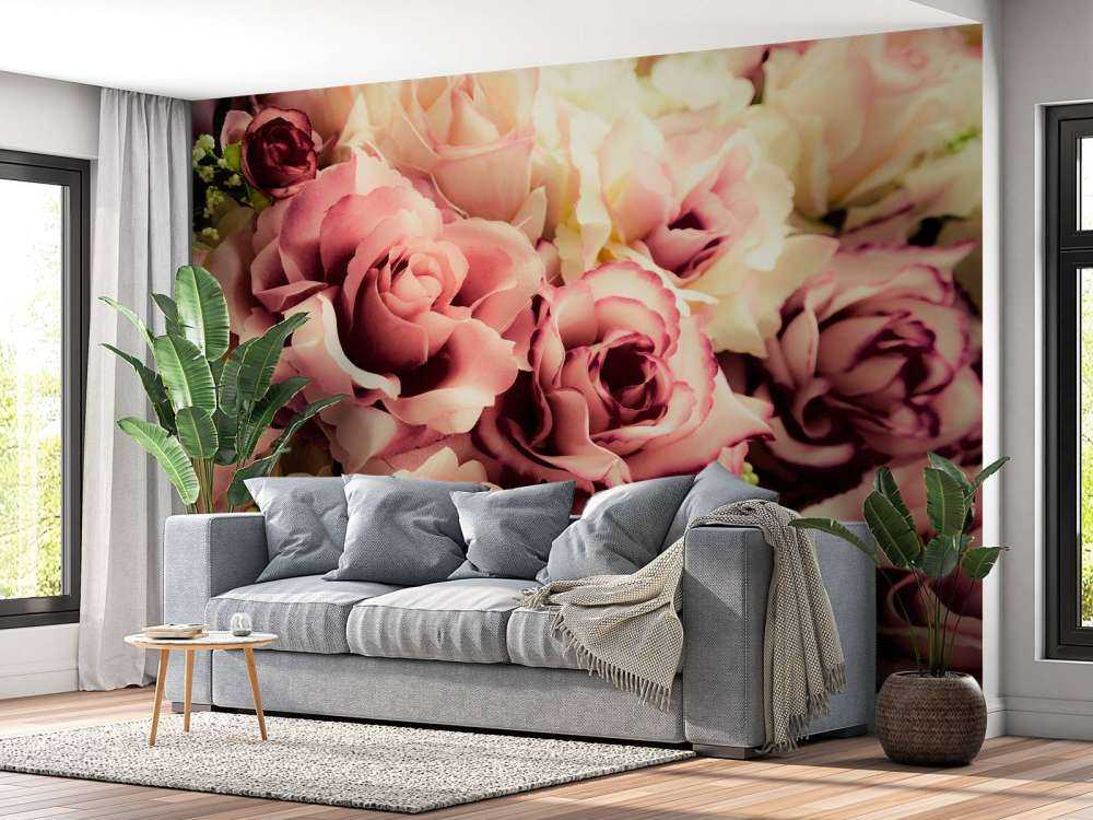 Gekleurde rozen boeket