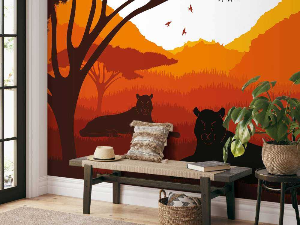 Zonsondergang in Afrika