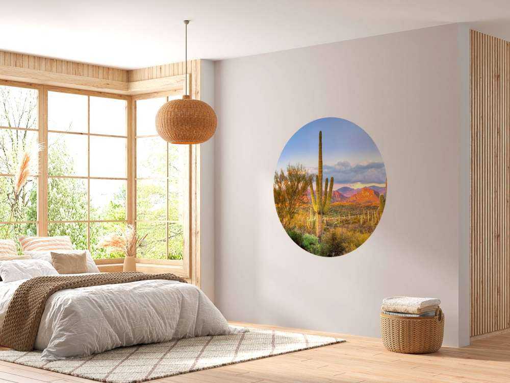 Zonsondergang in een steppe