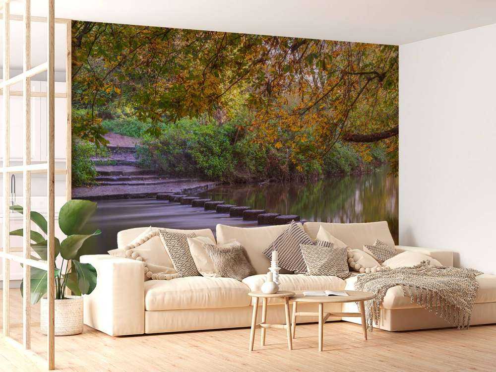 Stapstenen door een meer