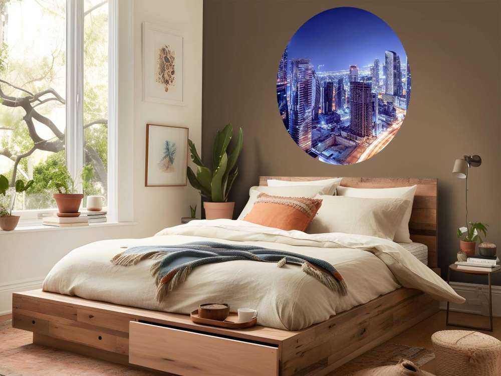 Dubai met een blauw effect