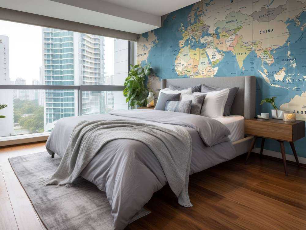 Wereldkaart met namen