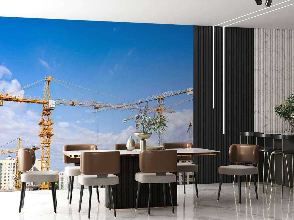 Hijskranen aan het werk