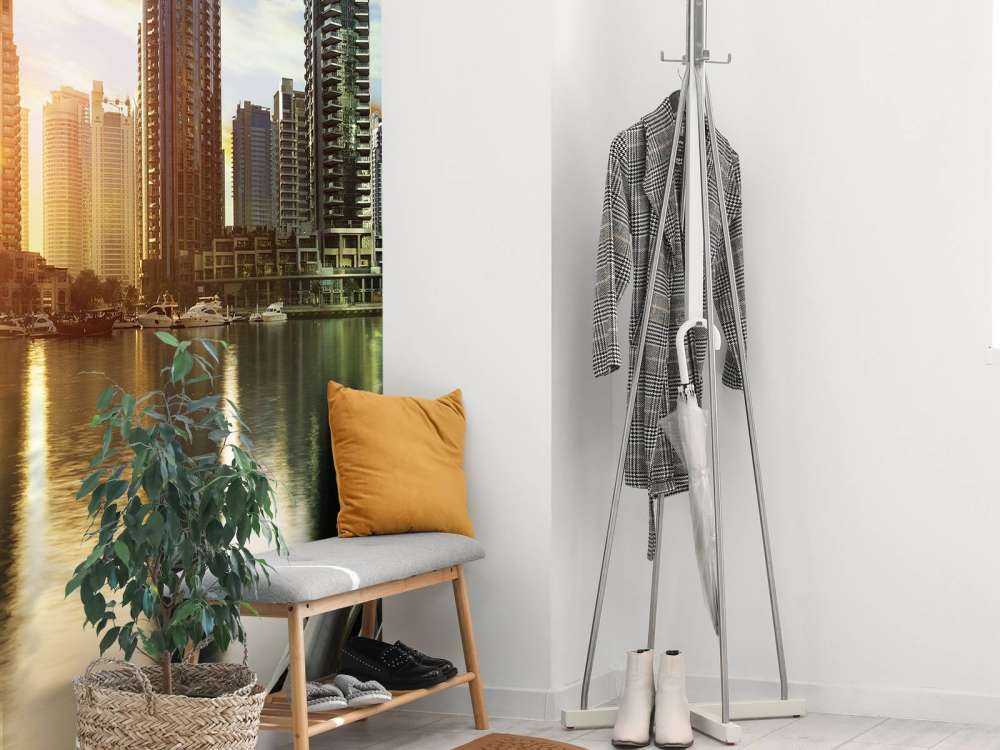 Dubai Marina bij zonsopkomst