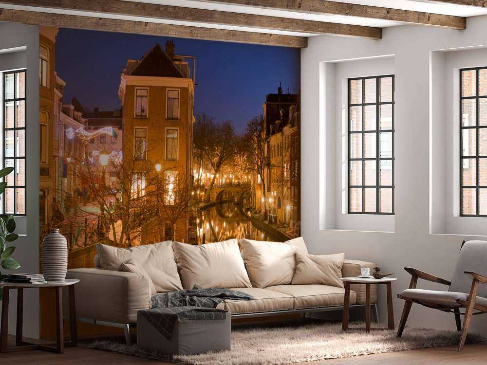 Utrechtse gracht in de avond