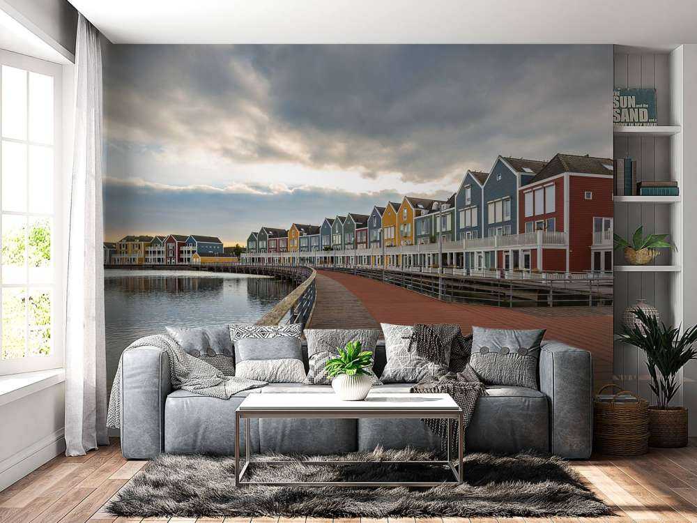 Kleurrijke huizen in Houten