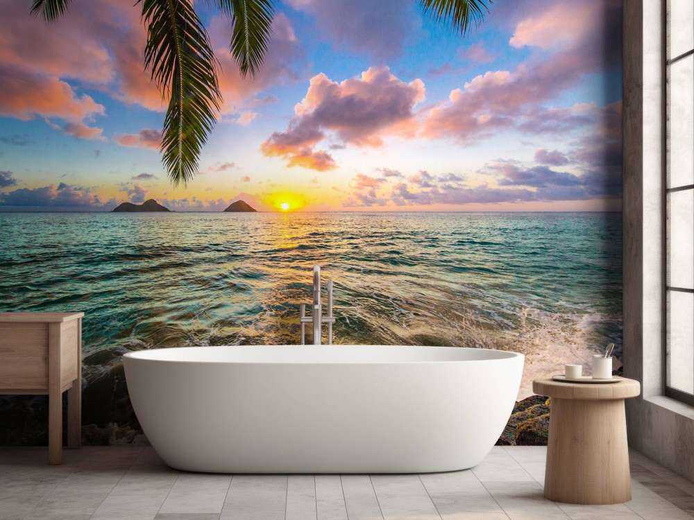 Zonsondergang bij Lanikai beach