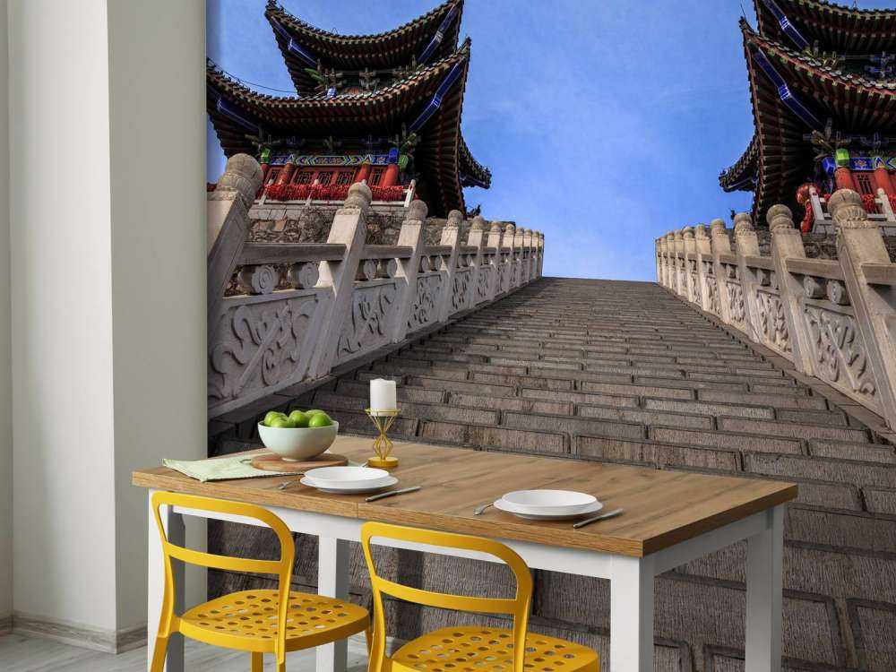 Trap naar Chinese tempel