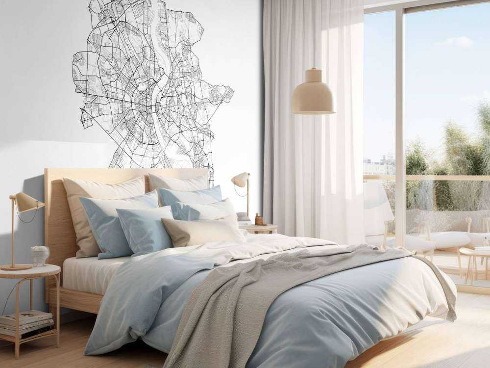 Plattegrond van Keulen, wit