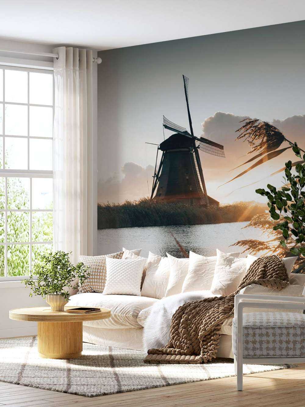 Windmolen bij zonsopkomst