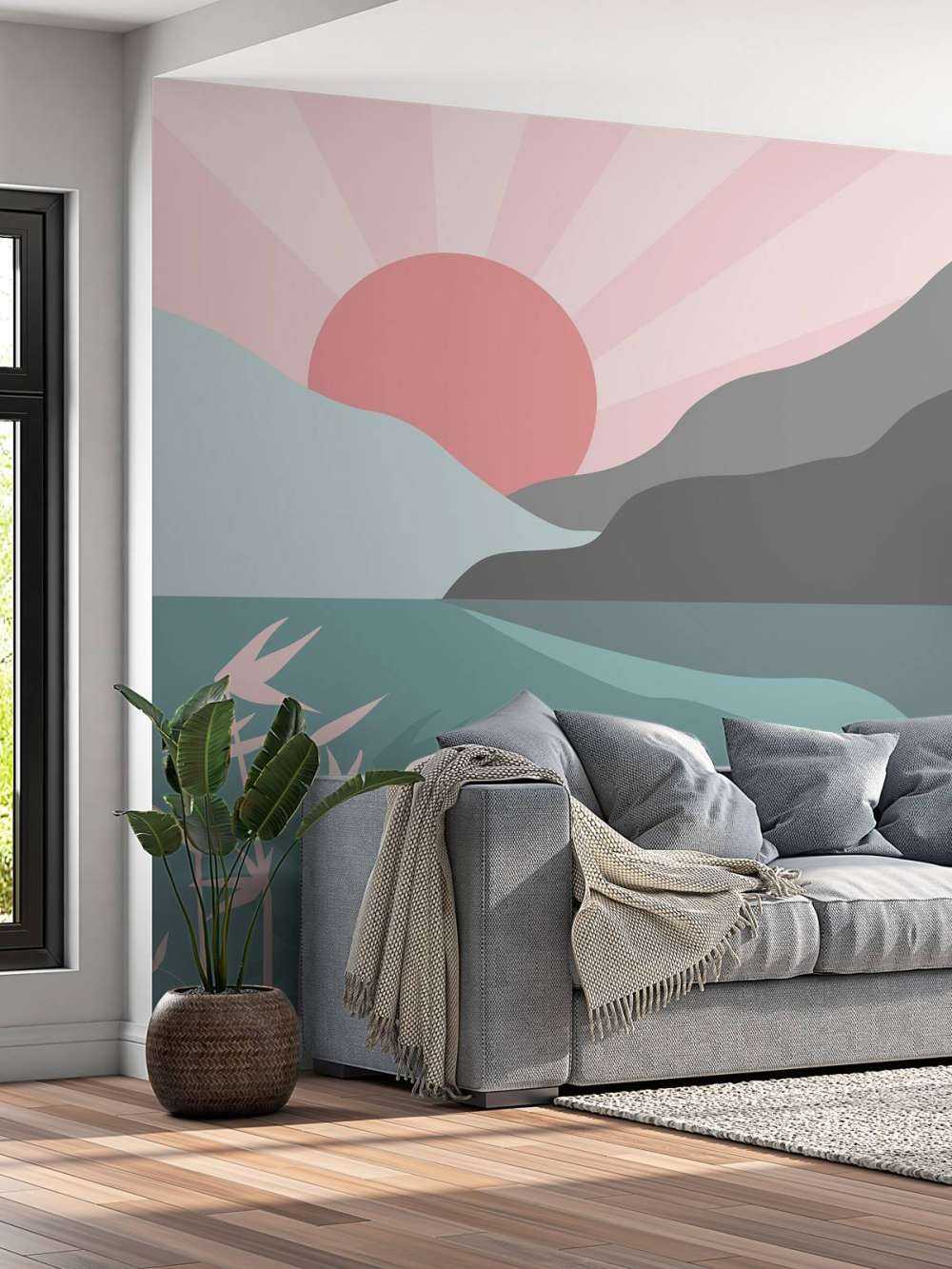 Illustratie van een mooi uitzicht