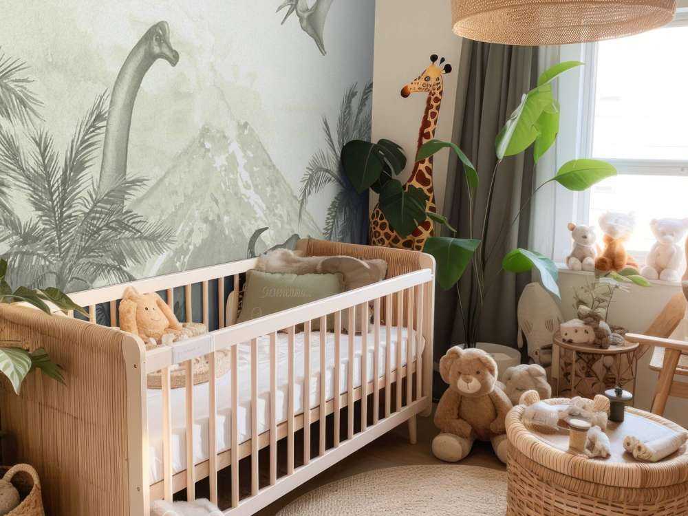 Verschillende dino's in groen