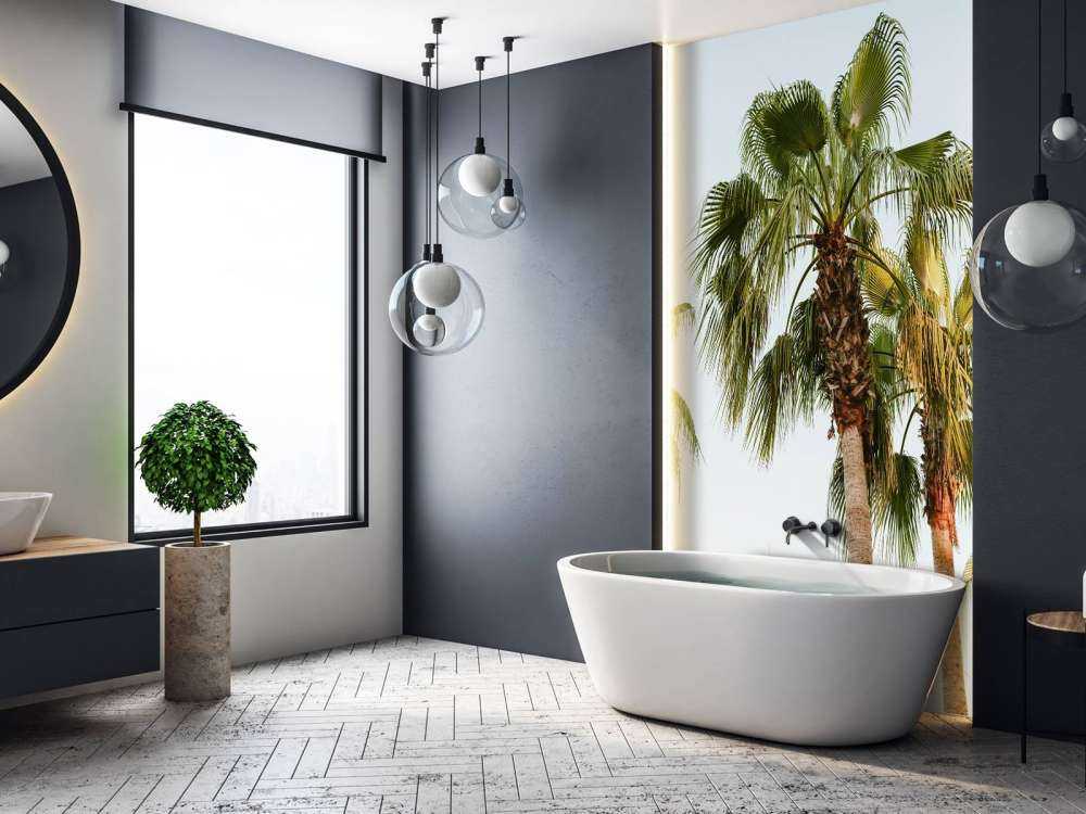 Groene palmbomen bij elkaar