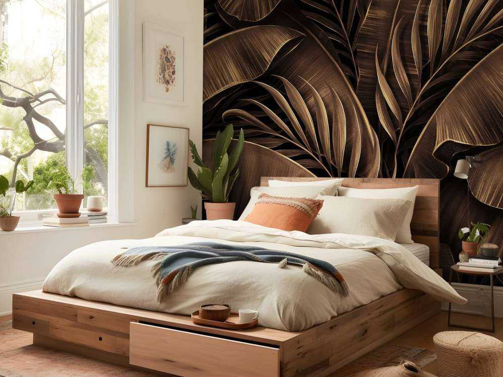 Bronzen bananenbladeren