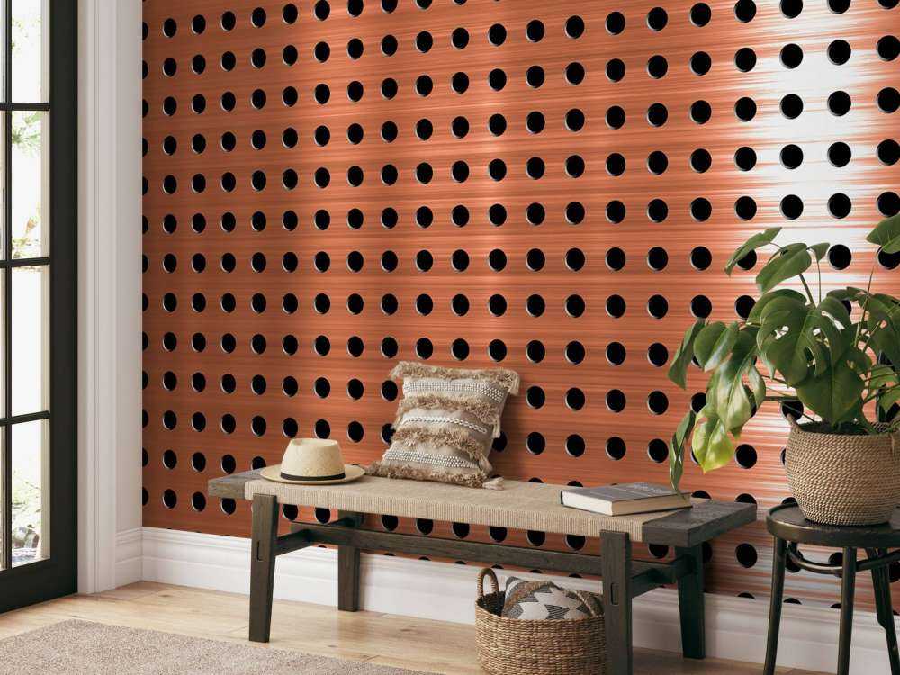 Koperen metalen plaat