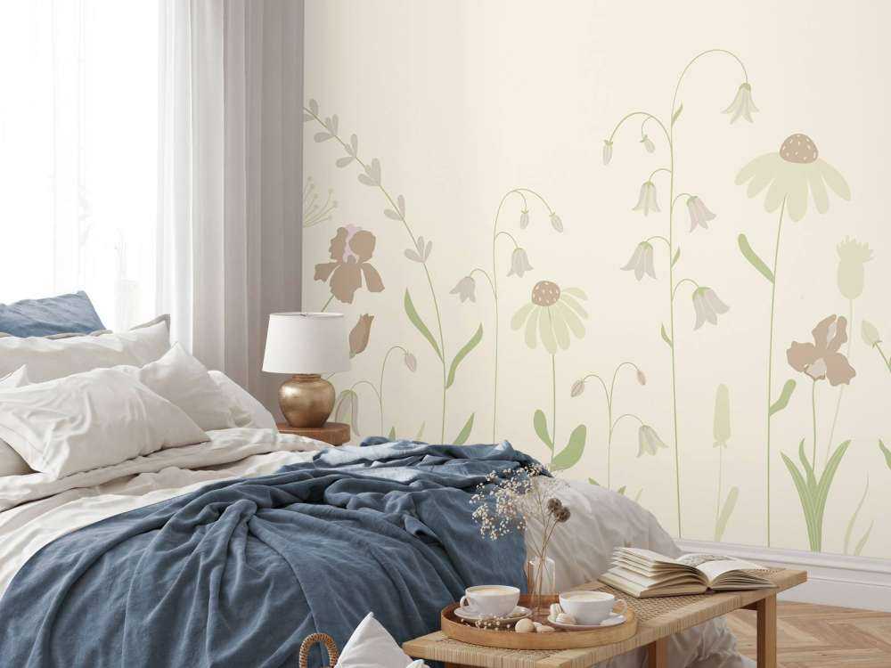 Bloemenveld hoog zand met oud roze