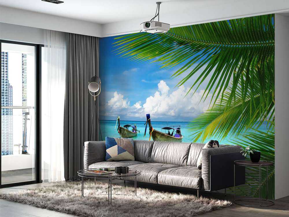 Boot en een palmboom