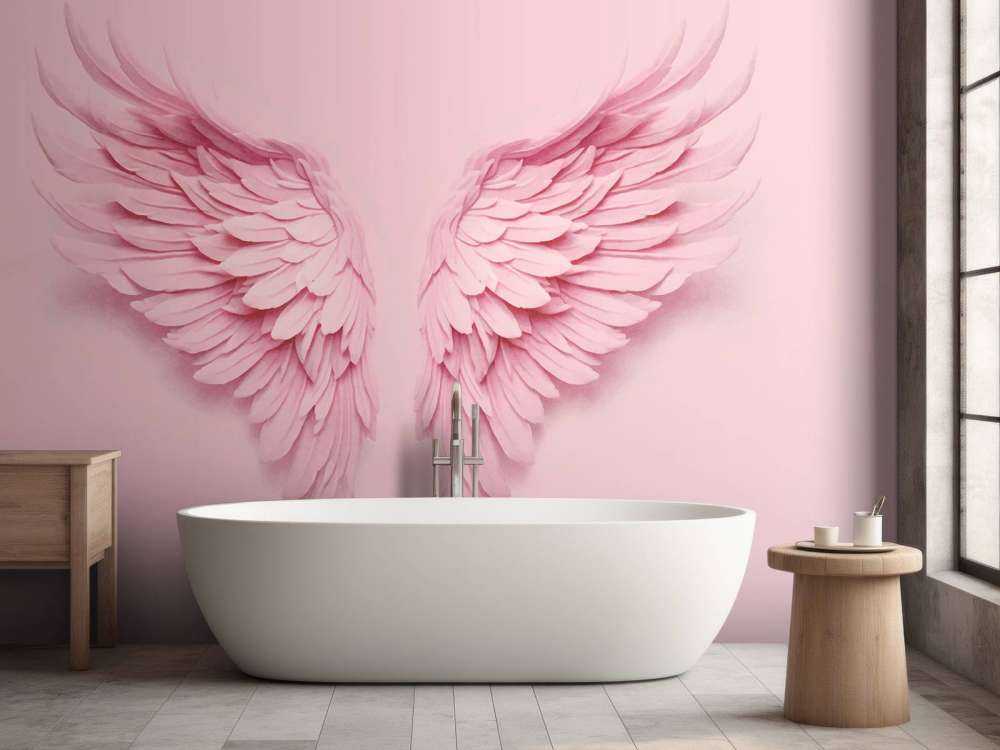 Pink angel wings backdrop