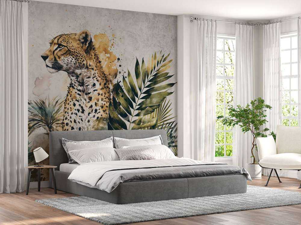 Cheetah jungle wildlife painting