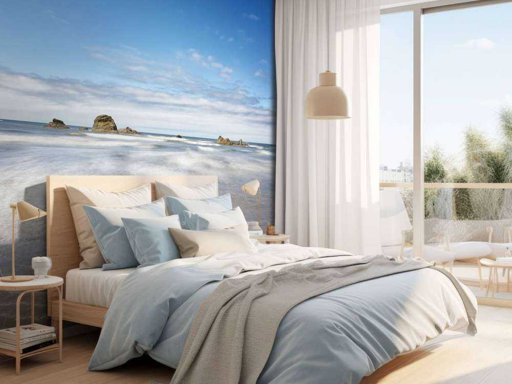 Strand met rotsen