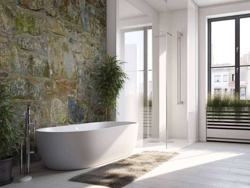 Oude muur met mos