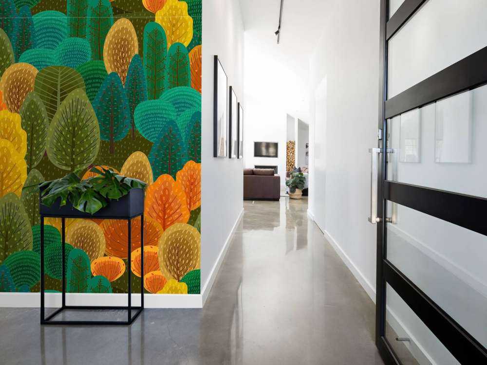 Kleurrijk bos patroon