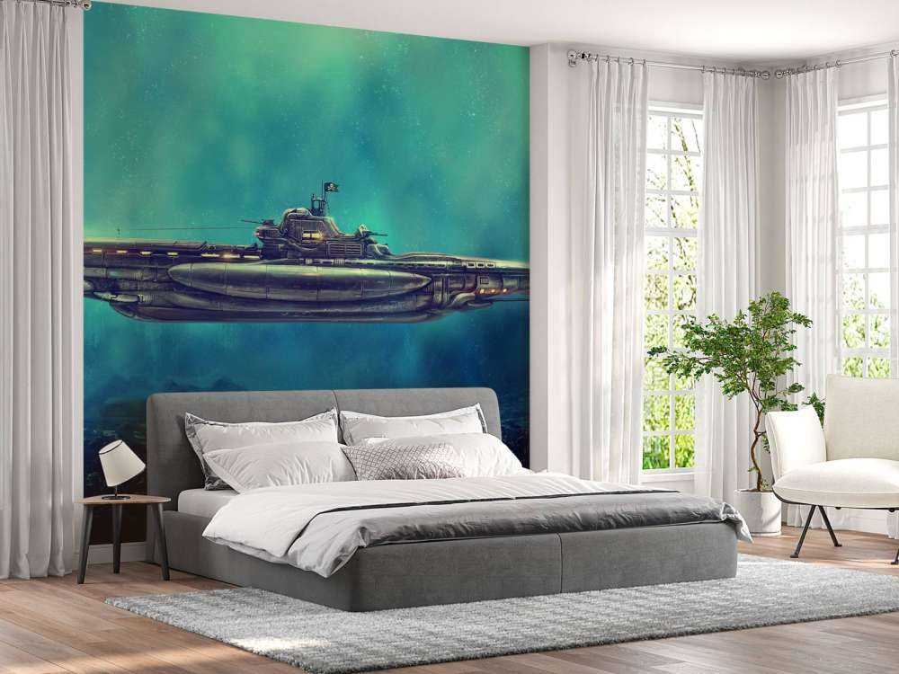 Piratenonderzeeër in de onderwaterwereld