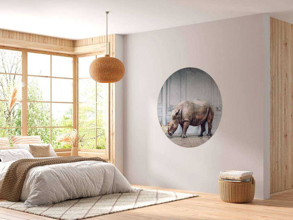 Neushoorn met lampenkap
