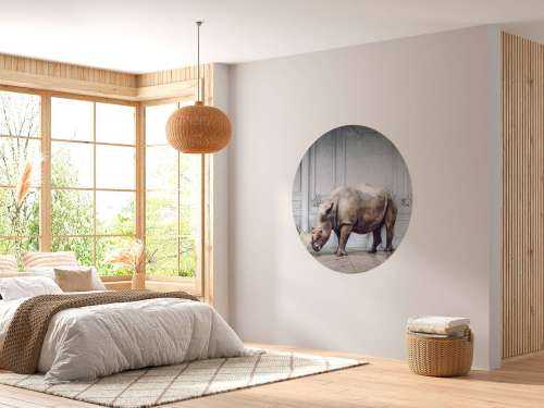 Neushoorn met lampenkap