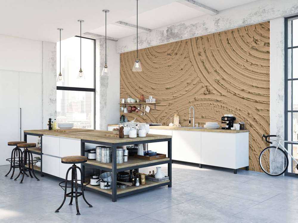 Zen cirkels grove structuur in goud bruin