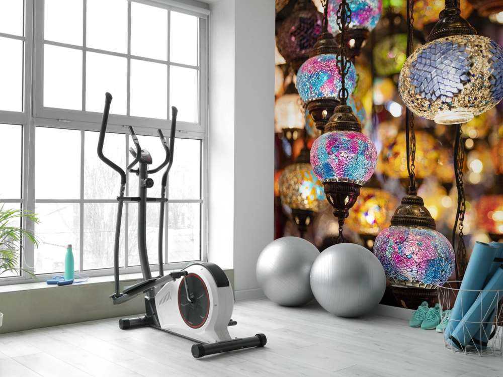 Kleur volle glazen lampen