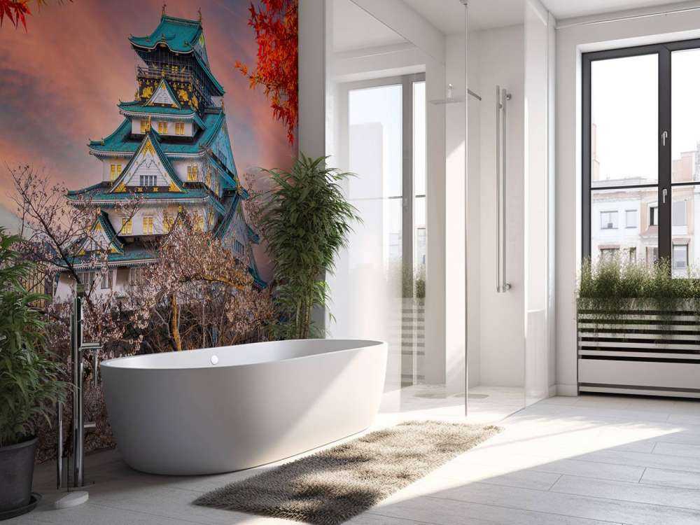 Osaka kasteel door de bomen