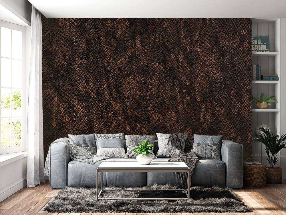 Slangenhuid met koper kleur